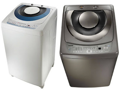 غسالة توشيبا  10 كيلو فوق أتوماتيك سيلفر وابيض موديل AEW-9790SUP