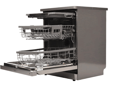 غسالة صحون ال جي  بالبخار 10 برامج ستيل موديل DFB425FP