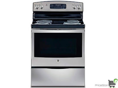 فرن جنرال اليكتريك 4 عيون  حلزوني  استانلس موديل JCB535SISS