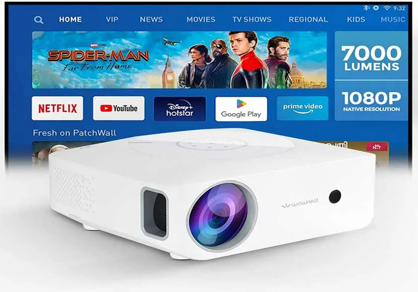 افضل بروجكتر منزلي الأكثر مبيعا 2023 3 بروجكتر منزلي سنيمائي أندرويد بدقة Wownect Mini Android Projector 7000 Lumens